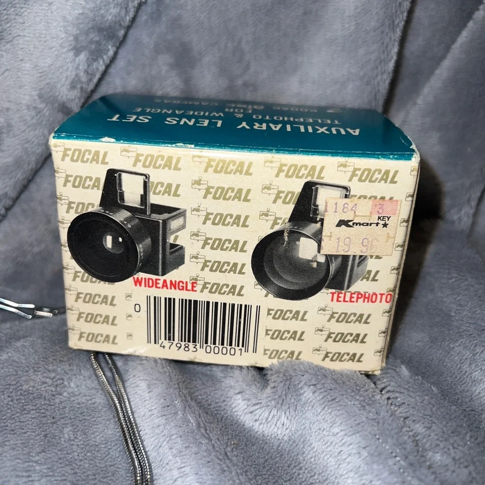 Vintage Focal Auxiliary Lens Set Telephoto & Wide-angle With Kodak Disc Camera